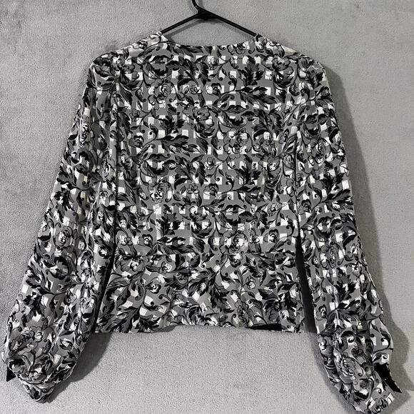 Vintage Ann Hobbs For Cattiva Blouse Fancy Womens M* Neiman Marcus Peplum Lined - Picture 10 of 11